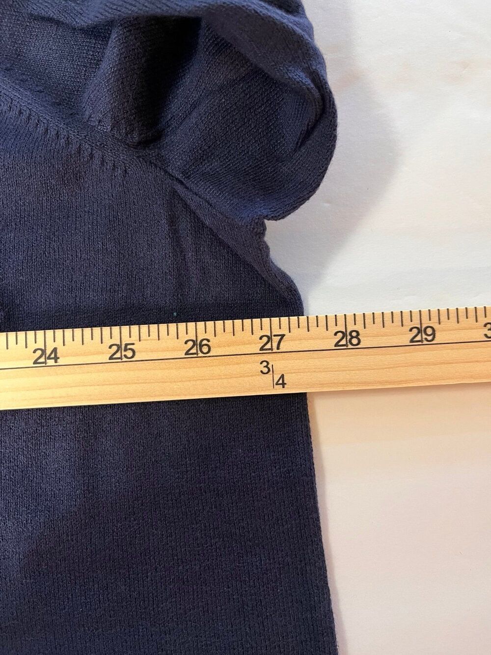 Denim & Co. Womens Navy Plus Size  Lightweight VNeck Long Sleeved Sweater 3X New - Picture 7 of 9